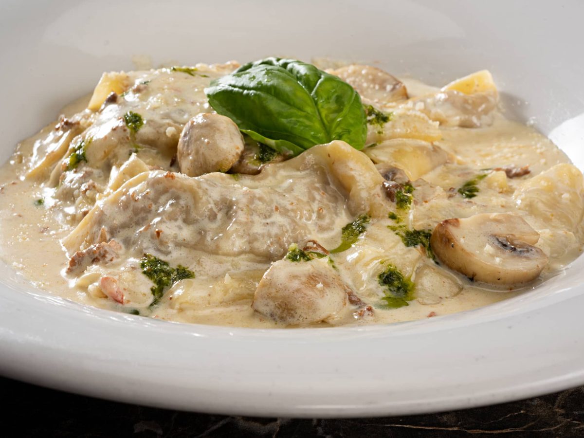 Mushroom ravioli